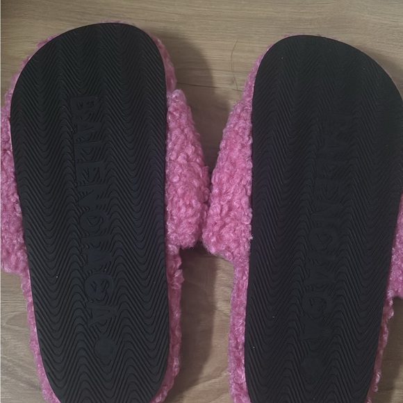 Balenciaga Pink Textured Slides main image 5